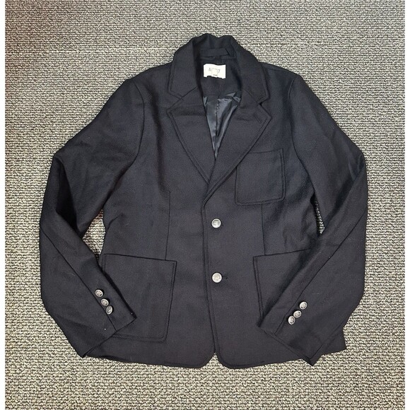AE77 Blazer Women’s Black Wool Small Jacket Coat NWOT - Picture 3 of 7